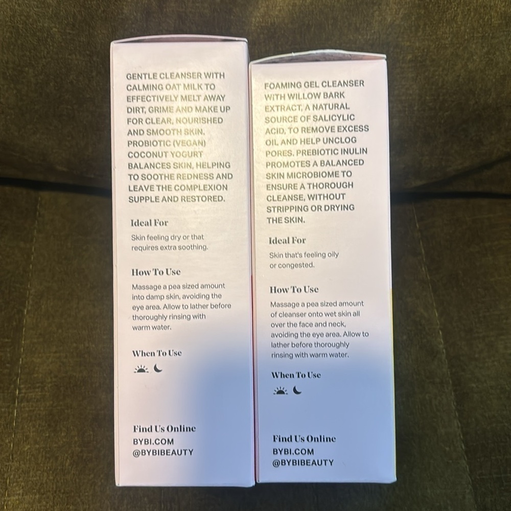 BYBI Vegan skincare bundle Milk and Crystal Clear   NIB - Picture 2 of 5
